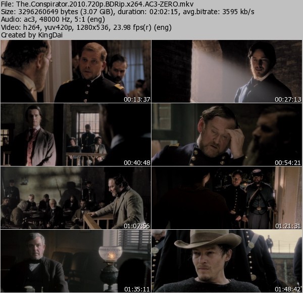 The Conspirator (2010) 720p BDRip x264 AC3-ZERO