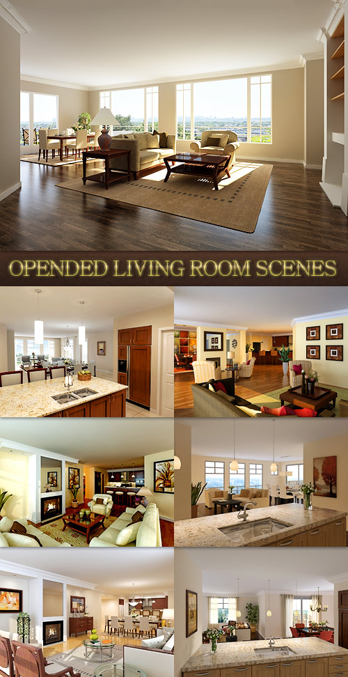 Living Room 3DMax Interior Scenes