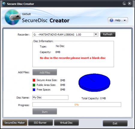 GiliSoft Secure Disc Creator 3.0