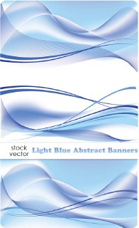 Vector Clip Art - Light Blue Abstract Banners 