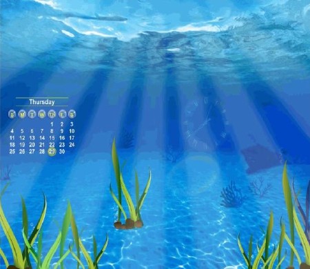 Скринсейвер Подводный Календарь