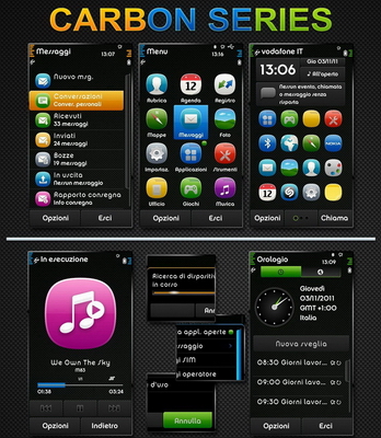 [Themes] Carbon Series by Rugge - тема для Nokia S60 5th/Symbian^3/Symbian^Anna/Symbian^Belle (360*640)