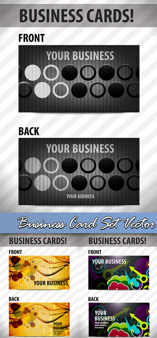 Business Card Set Vector