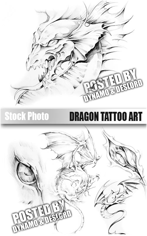 Dragon tattoo art UHQ Stock