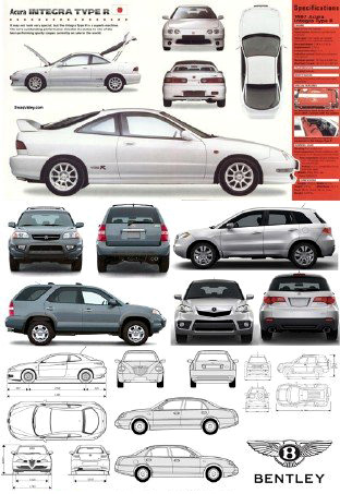Transportation Cars Drawings & References