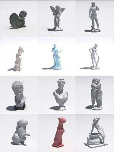 Fifty Sculptures 3D Max Models - Collections December 2011
