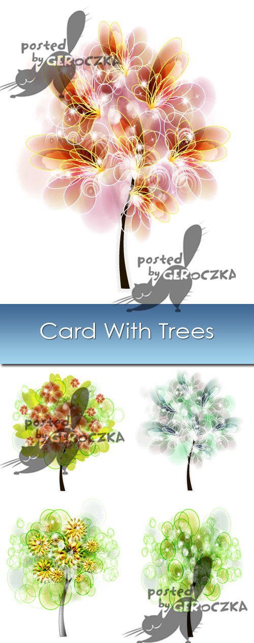 Card with trees