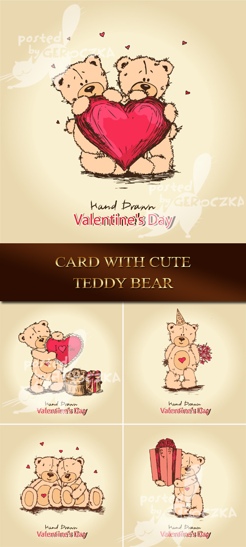 Card with cute Teddy Bear