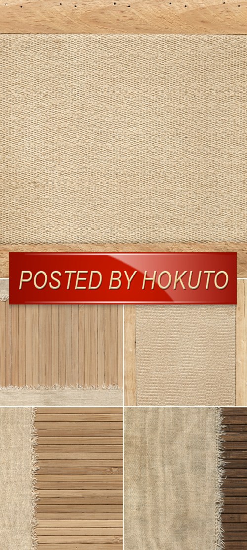 Stock Images - Canvas Fabric on Wooden Background