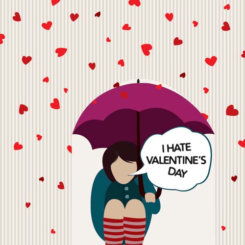 I Hate Valentines Day Vector 