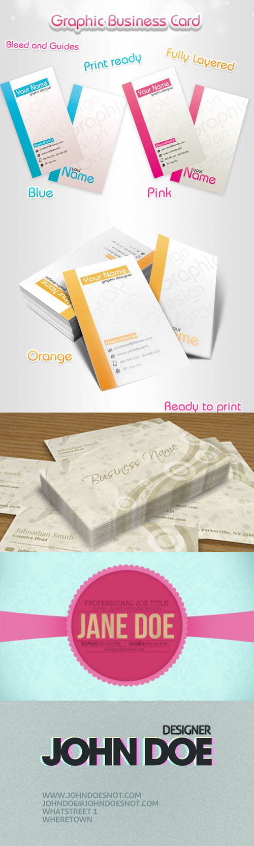Graphic Designer Card Psd Pack for Photoshop