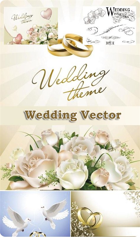Wedding Vector Clipart vector Wedding vector templates wedding rings 