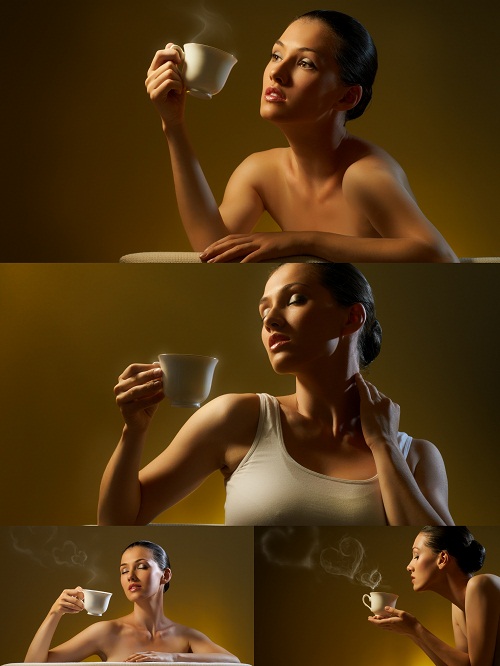 Woman with an Aromatic Coffee