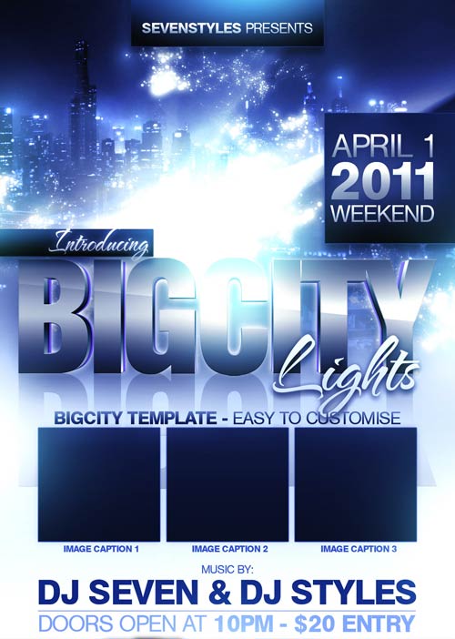 Bigcity lights PSDTemplate