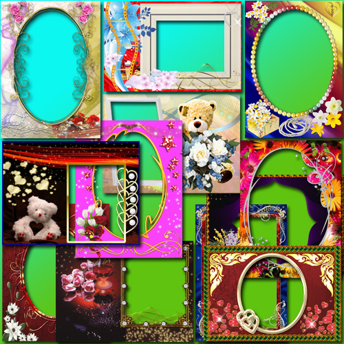 Collection of spring frames for women 12 PNG 2400 1700 3000x4500 300 