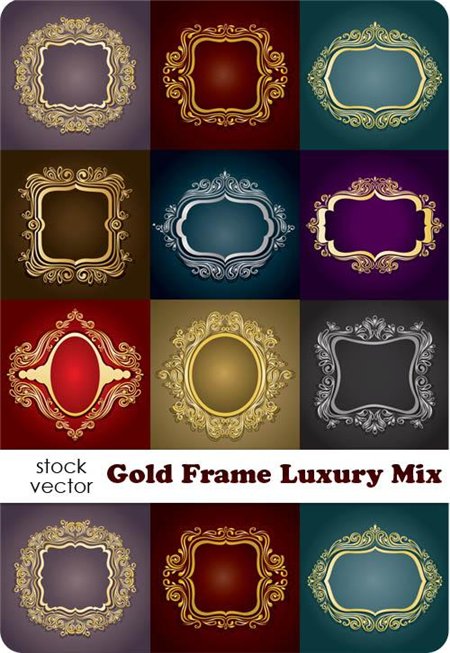 Vectors Gold Frame Luxury Mix