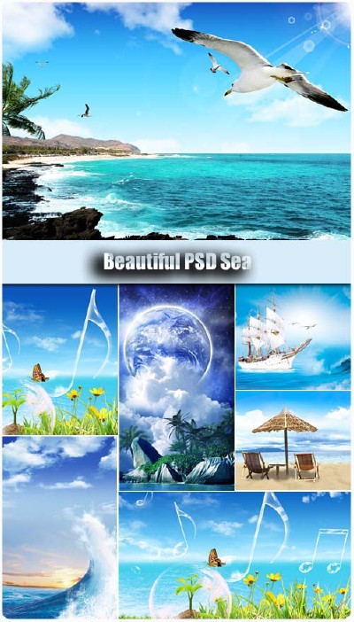 Beautiful PSD Sea